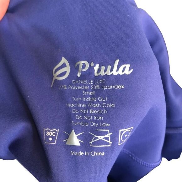 NWT - P’Tula Danielle Luxe Leggings 23” Violet Size S - Picture 4 of 6